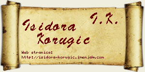 Isidora Korugić vizit kartica